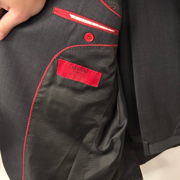 Alfani 2 piece suit; lightly worn; 40R jacket and 33W/30L pants - Picture 3 of 8